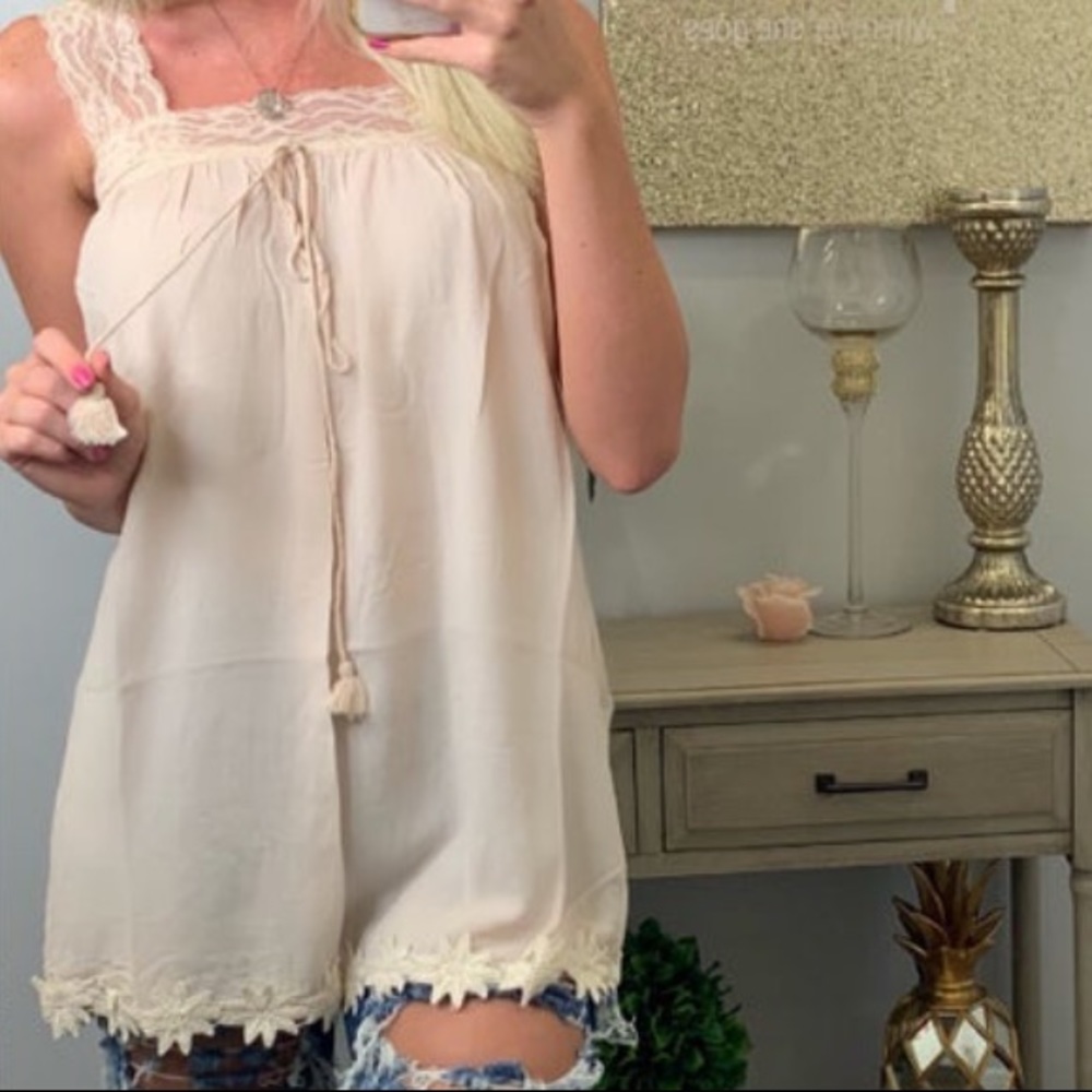 POL Sheer gauze cami